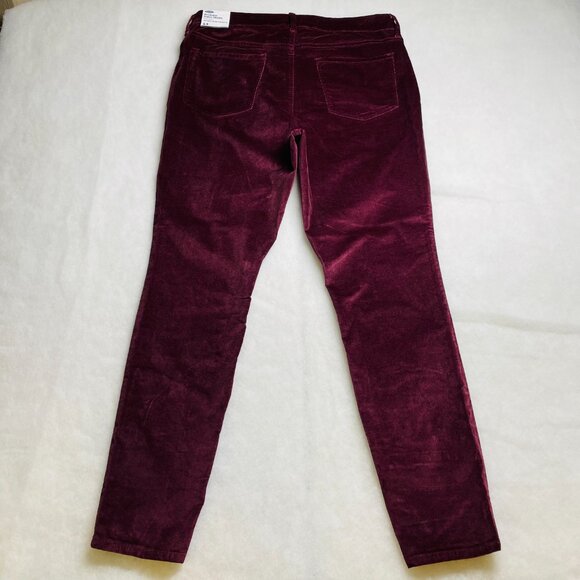Old Navy Womens Burgundy Secret Slim Pocket Rockstar Super Skinny Pants Size 14 - Picture 6 of 7